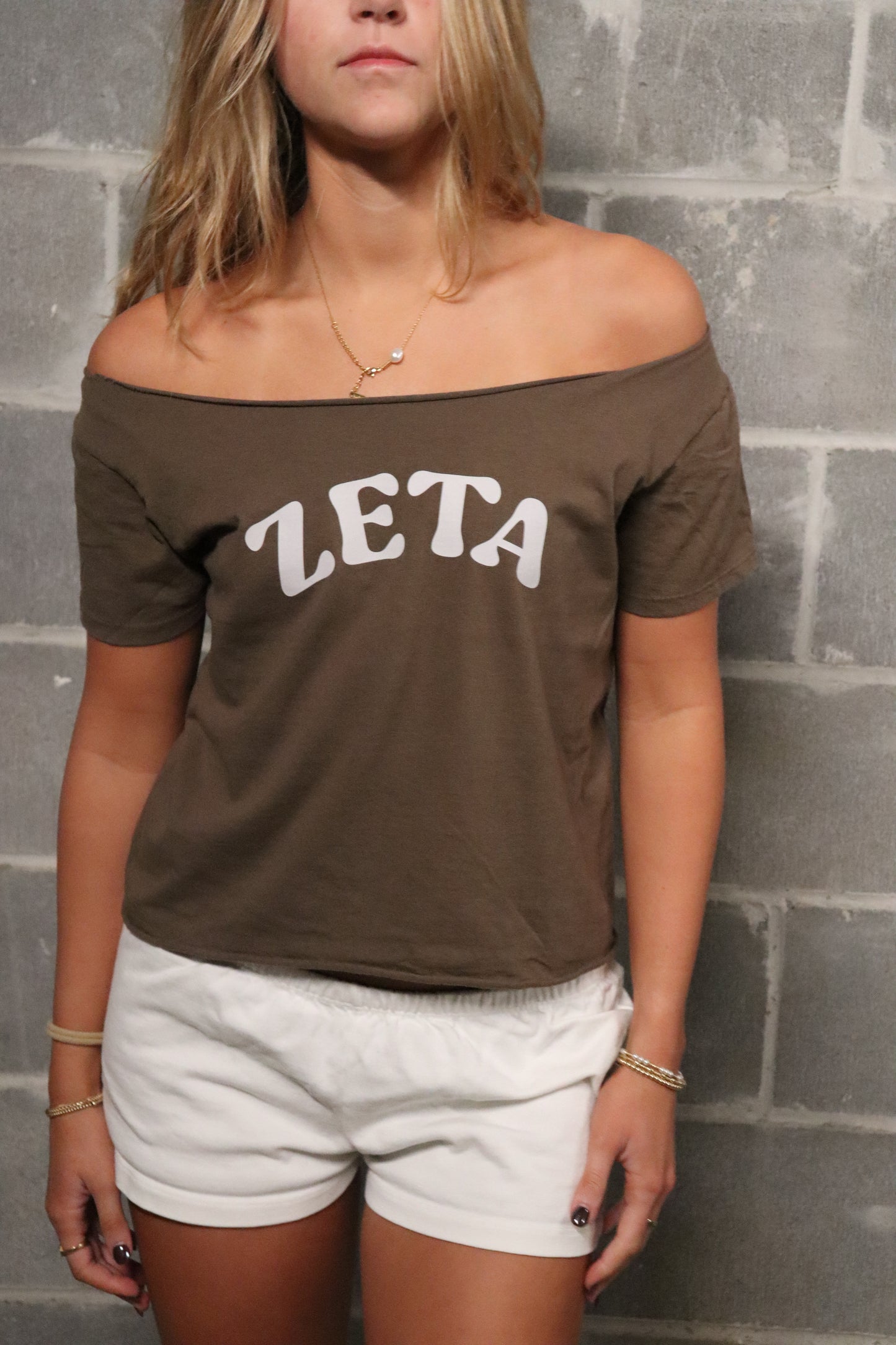 Brandy Melville Robyn Top - Brown Zeta Crop Top