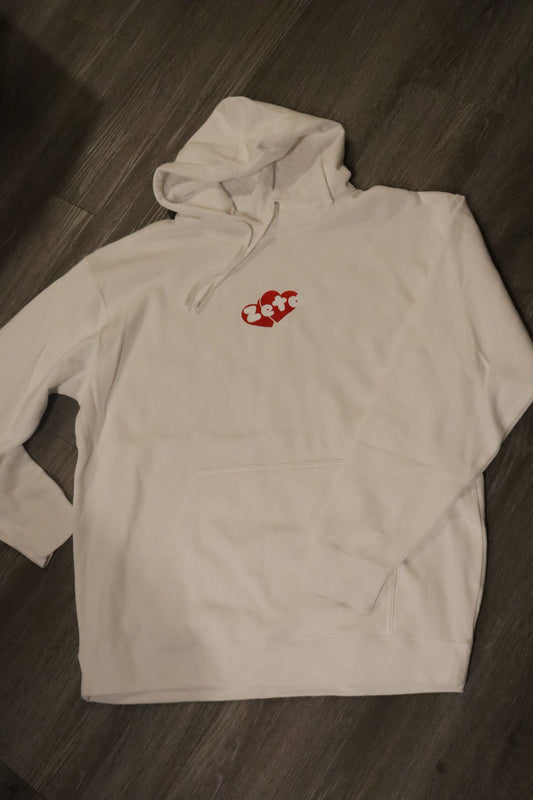 White Zeta Heart Sweatshirt